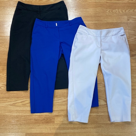 Apt 9 Women’s Capri Pants black royal blue and white - Picture 1 of 7